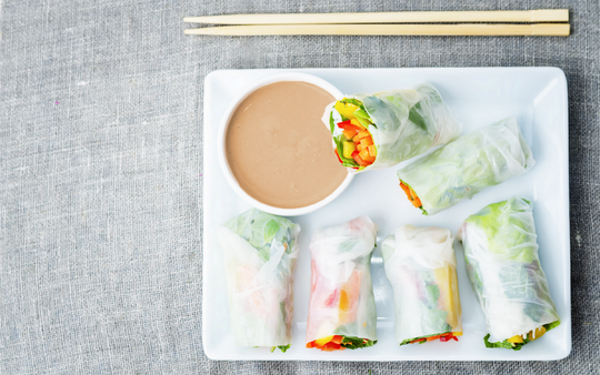 Spring Rolls with Sesame Sauce